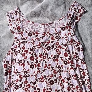 14th & Union Floral Sleeveless Top Tank Top. Sz L